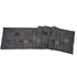 Artisan Hand Loomed Cotton Table Runner - Indigo Blocks - 18"x96" - ARCADIA HOME